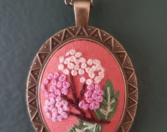 Hand embroidered necklace