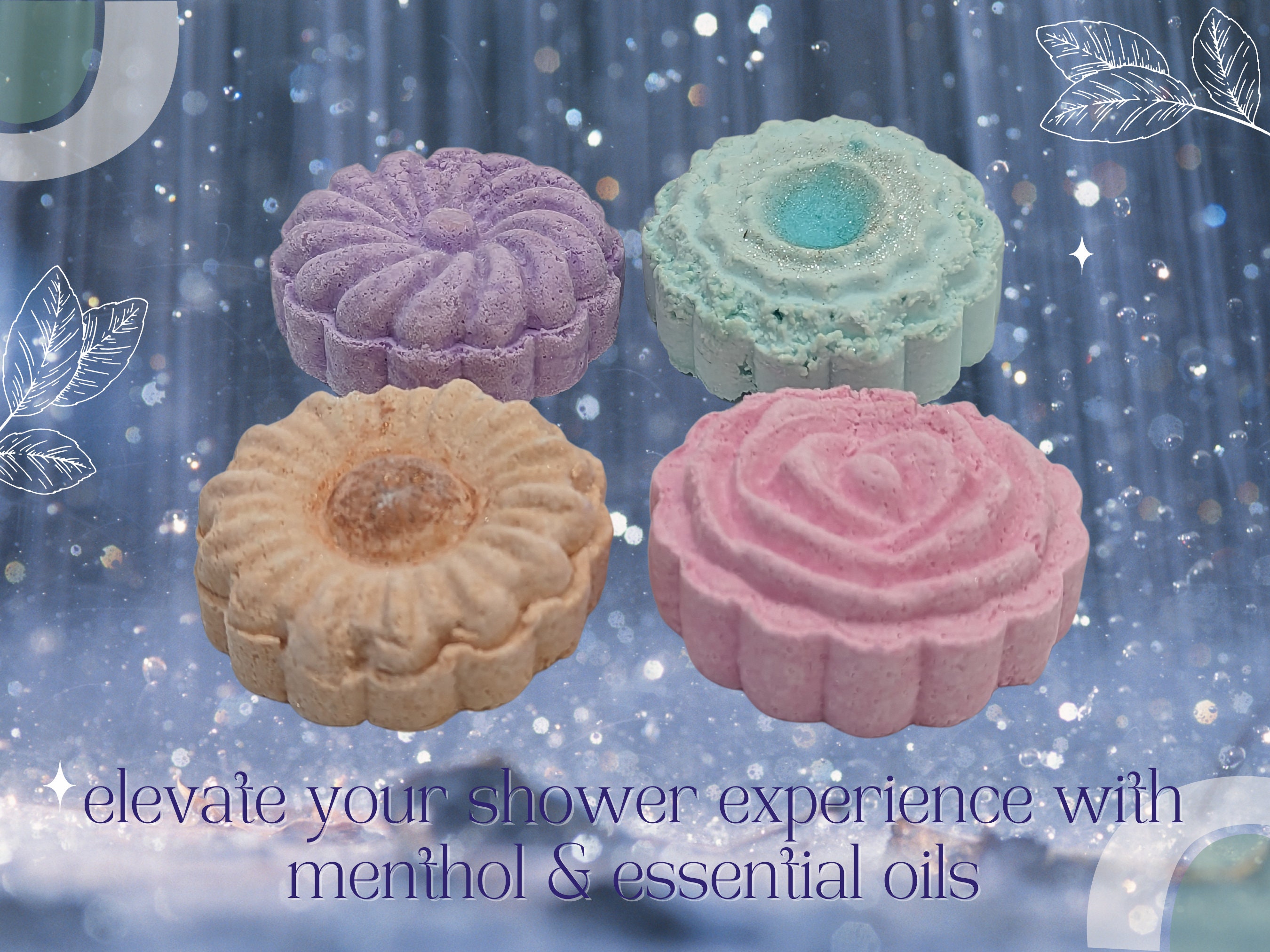 Shower Steamers Gift Aromatherapy Shower Steamer Menthol Etsy