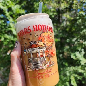 Gilmore Iced Coffee Glass Cup | Gilmore Gift | Beer Can Glass Cup | Gifts For Her | Gazebo Cup