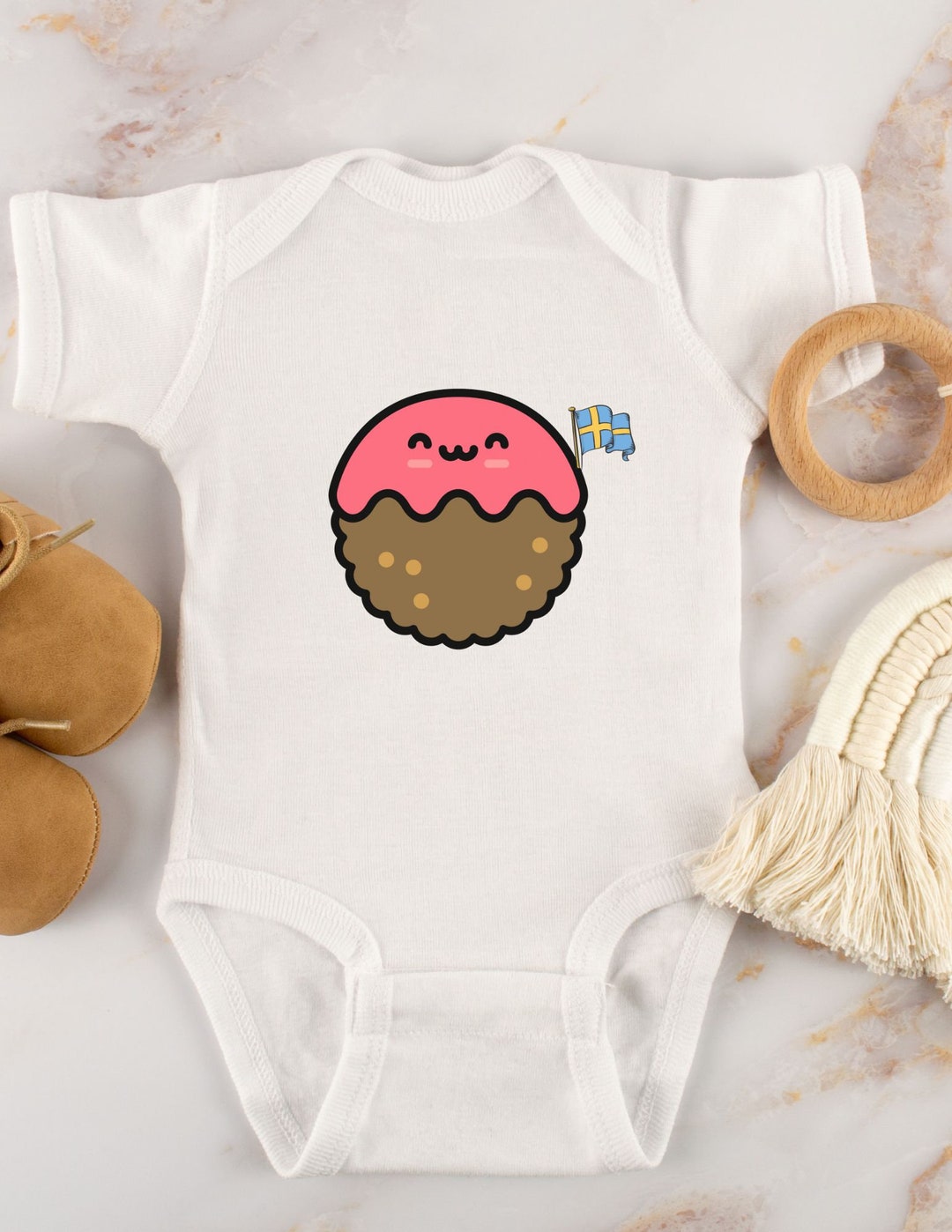 Swedish Meatball Bodysuit Funny Baby Clothes Cute Baby Etsy