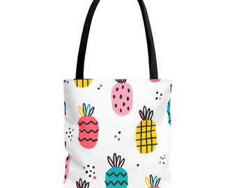 Bolso de mano con estampado de piñas de colores