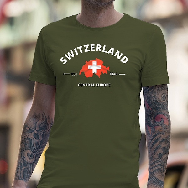 Swiss National Day, Unisex T-shirt, Swiss Flag & Switzerland Graphic Print Sports!