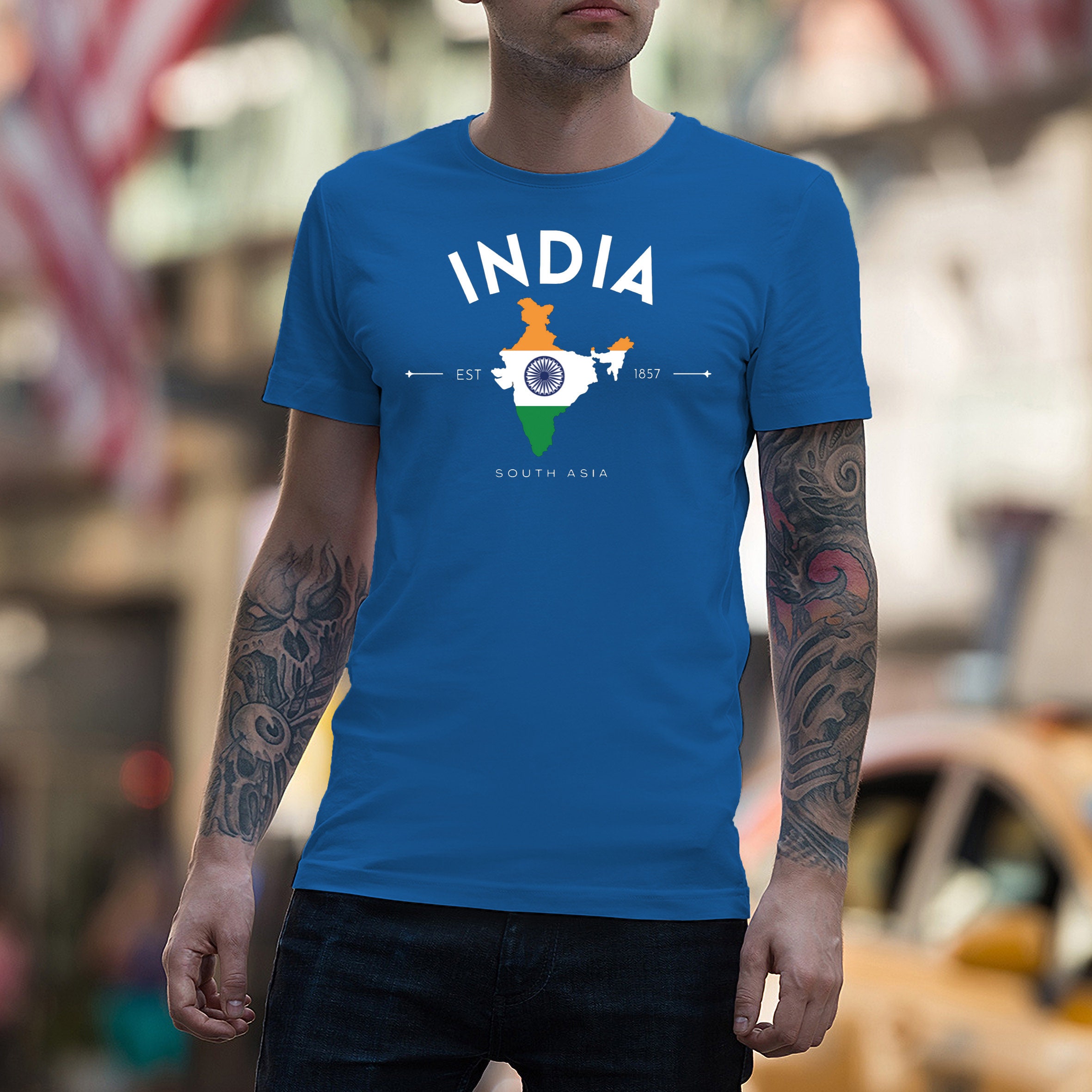 Indians Short Sleeves T-shirt for Men Women Summer Casual Retro