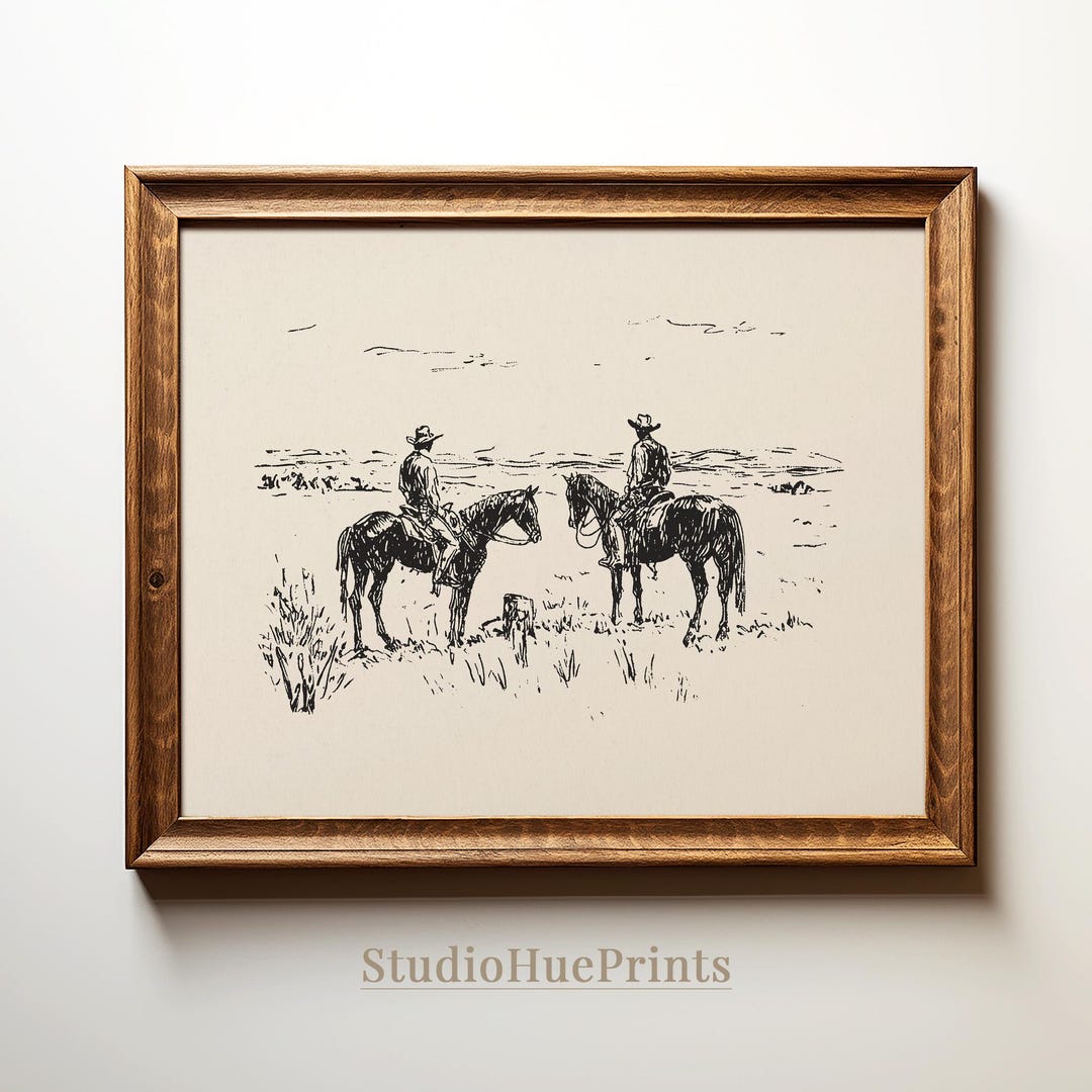 Vintage Cowboy Print, Rustic Western Wall Art (digital Download) - Etsy
