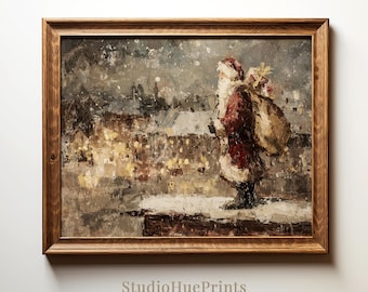 Vintage Santa Claus Print, Printable Wall Art, Christmas Wall Art, Vintage Christmas Printable, Holiday Wall Decor, Digital Download