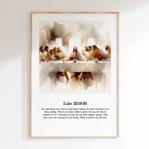 The Last Supper Wall Art, Printable Wall Art, Jesus Wall Art, Christian Wall Art, Bible Wall Art, Biblical Wall Art, Scripture Wall Art
