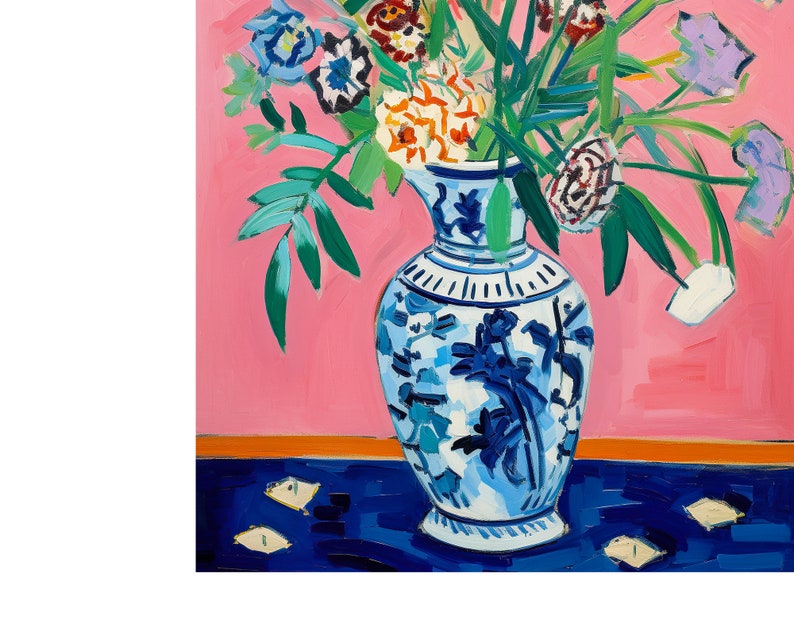 Vase of Flowers Printable Wall Art, Flowers Wall Art, Vintage Wall Art, Botanical Wall Art, Colorful Floral Prints, Digital Download image 8
