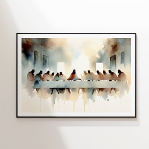 The Last Supper Wall Art, Printable Wall Art, Christian Wall Art, Jesus Wall Art, Bible Wall Art, Biblical Wall Art, Scripture Wall Art