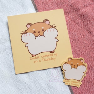 Cheeky Hamster Print & Sticker Bundle