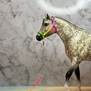 VIBRANT Rainbow Model Horse Halter!