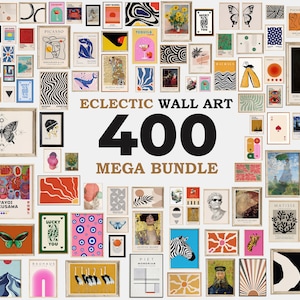 400 ECLECTIC MEGA BUNDLE Gallery Wall Set, Printable Wall Art, Eclectic Gallery Wall Art, Vintage Print, Boho Wall Art, Gallery Wall Collage