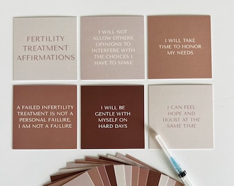 Infertility Treatment (IVF/IUI) Affirmation Cards - IVF Mental Health - Mindfulness Gift - Infertility - Meditation Cards - IvF Gift