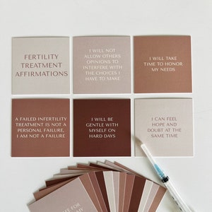 Cartes d'affirmation pour le traitement de l'infertilité (FIV/IIU) - Santé mentale FIV - Cadeau pleine conscience - Infertilité - Cartes de méditation - Cadeau FIV