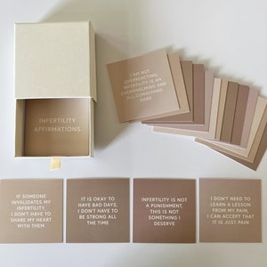 Cartes d'affirmation de l'infertilité - Santé mentale de l'infertilité - Pleine conscience - Cadeau stérilité - Cartes de méditation