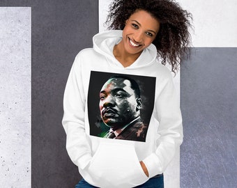 Watercolor MLK Martin Luther King Unisex Hoodie