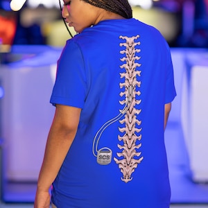Much Less Pain Thanks To MY SCS Spinal Cord Stimulator T-shirt No More Pain Unisex Jersey Short Sleeve Tee