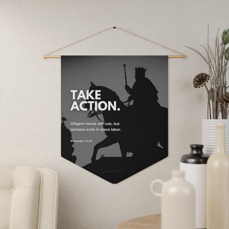 Proverbs 1224 Pennant Bible Verse Wall Hanging Decor Christian Living