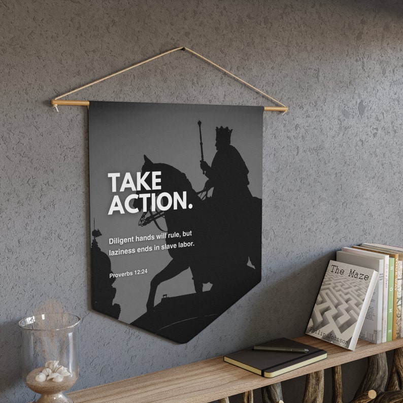 Proverbs 1224 Pennant Bible Verse Wall Hanging Decor Christian Living