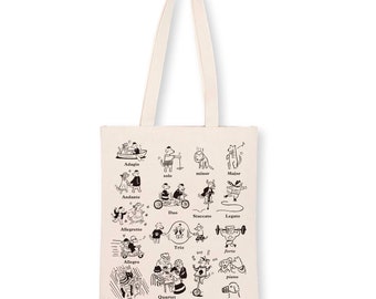 Dog Musical Terminology Tote Bag