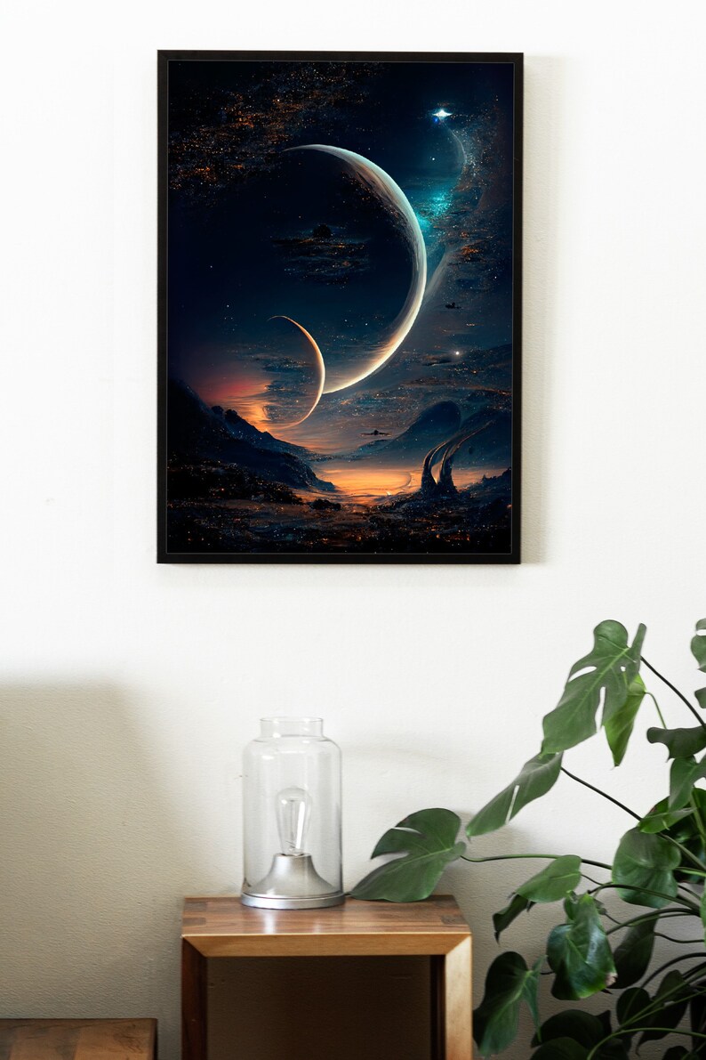 Abstract Space Digital Wall Art Instant Download Space Etsy