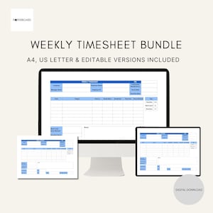 Employee Timesheet | Work Activity Log | Timer Tracker | Work Log Printable | Time sheet | Time Tracker | Editable | Activity Log | Project