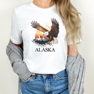 Unisex Bald Eagle Tee, Alaska Bald Eagle shirt, Alaska Shirt, Bald eagle gift, Bald eagle tee, Alaska souvenir, Alaska gift