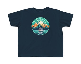 Camiseta de punto fino para niños pequeños Crucero por Alaska 2024