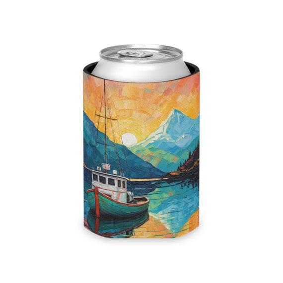Boat Beer Can Cooler, Fishing Boat Beer Koozie, Fishing Beer