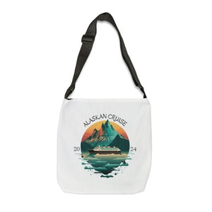 Adjustable Tote bag, Alaska cruise tote bag, 2024 alaska cruise tote, cruise tote bag, alaska bag, group cruise tote bag, alaska bag