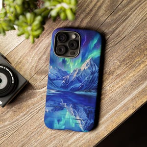 Northern Lights iphone case, iphone 16-13 cases alaska iphone case blue phone case blue and green phone case, tough iphone case