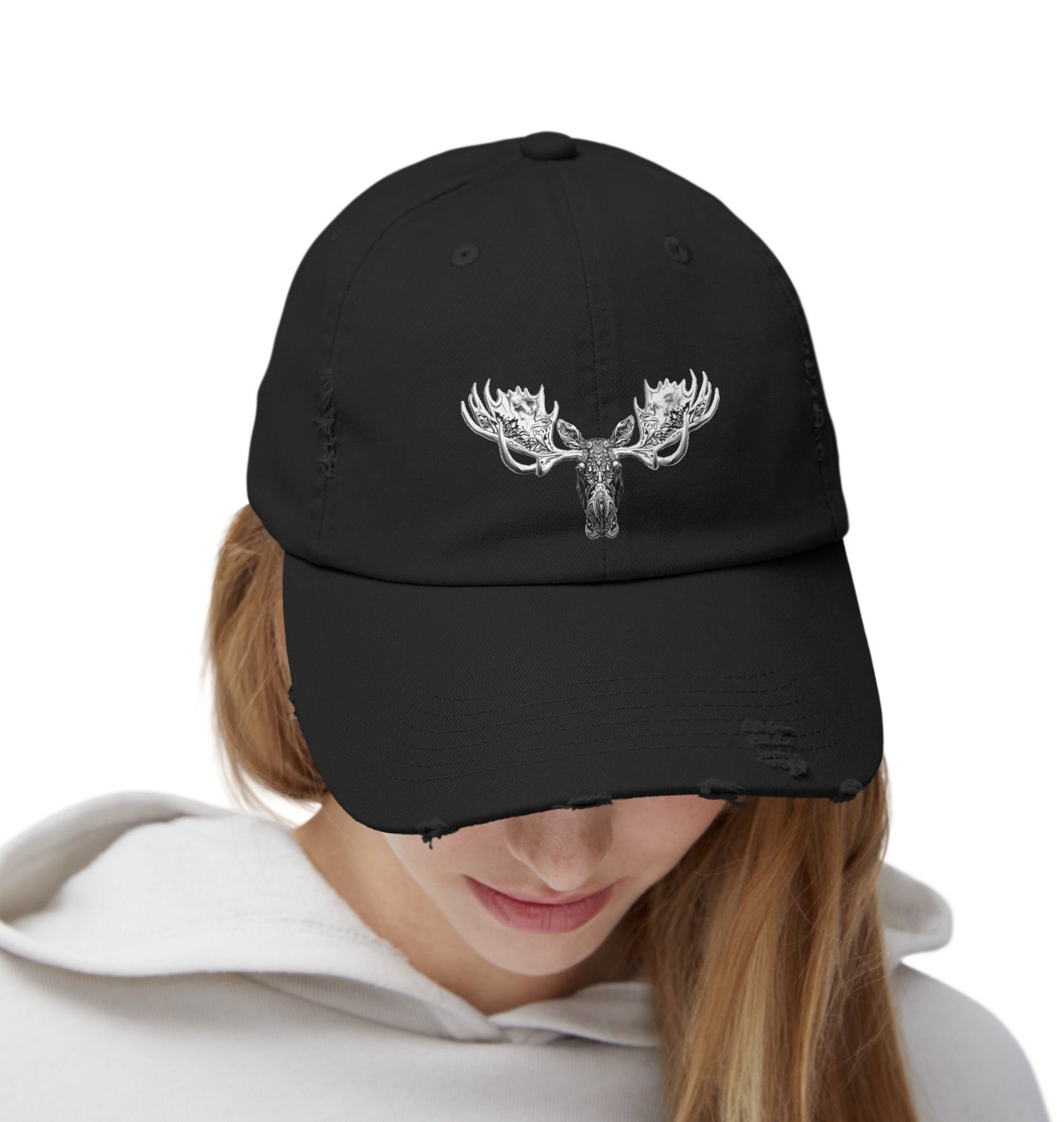 帽子 moose's NO MAKEUP DAY cap 帽子 moose's NO MAKEUP DAY cap Moose Head Patch, Trucker Hat