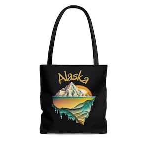 Alaska tote bag, Alaska shopping tote, Alaska shopping bat, Alaska cruise tote, Cruise shopping bag, Alaska gift, Alaska souvenir