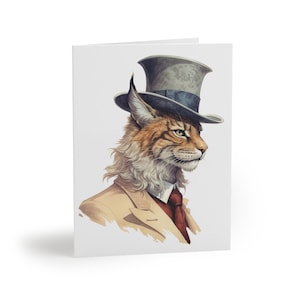 Tarjetas de felicitación Lynx (8, 16 y 24 piezas), juego de tarjetas de regalo Lynx, regalo de amante de Lynx, regalo de lince, tarjeta de regalo de gato salvaje, regalo de amante de gatos, tarjeta de amante de gatos