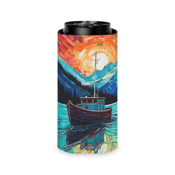 Fishing Boat Can Cooler, Fishing Boat Koozie, Fisherman Beer Koozie, Fishing  Can Koozie, Alaska Can Cooler, 