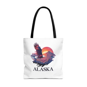 Alaska Eagle Tote Bag alaska shopping bag alaska cruise shopping tote bag gift bag cruise souvenir