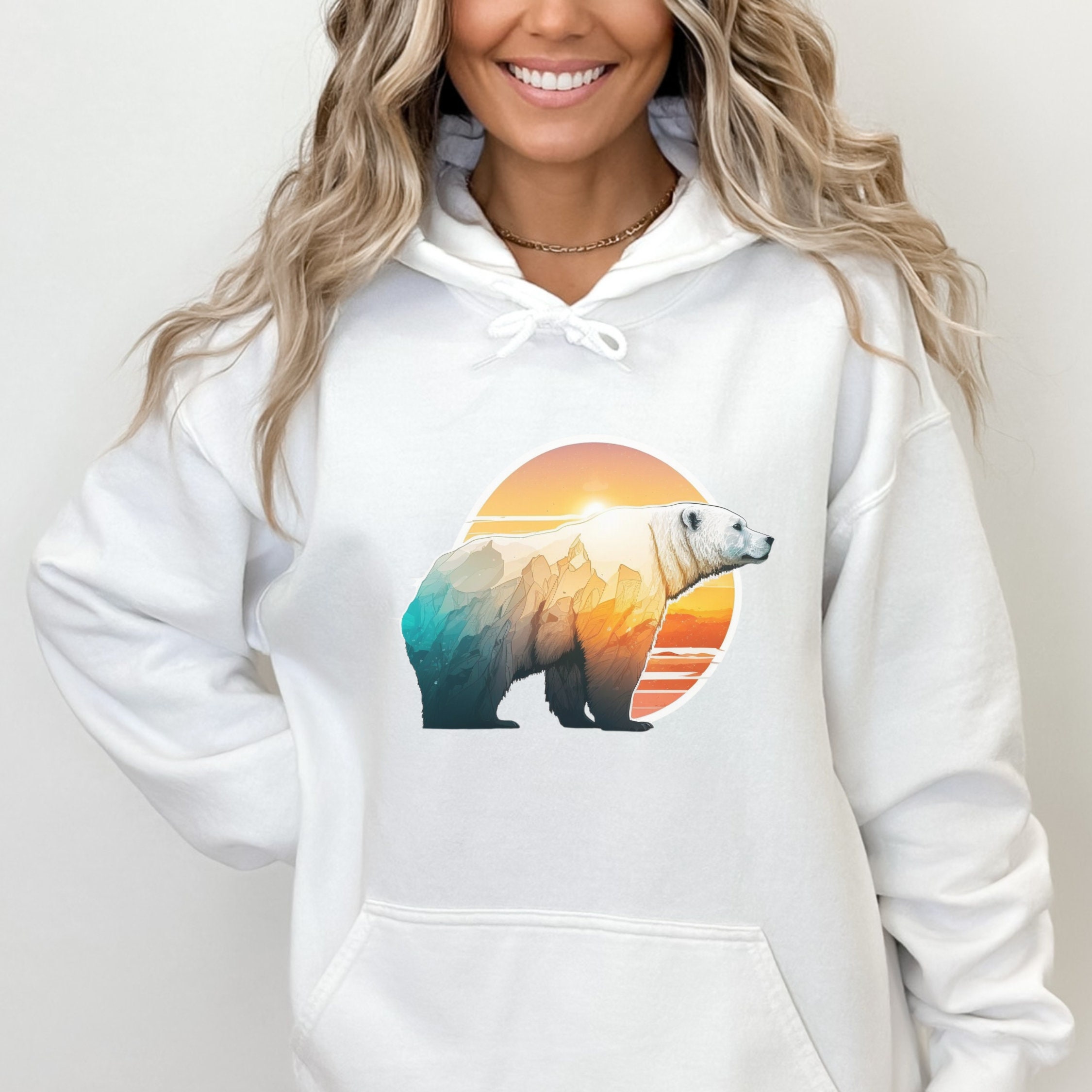 Ice bear camping hoodie hotsell