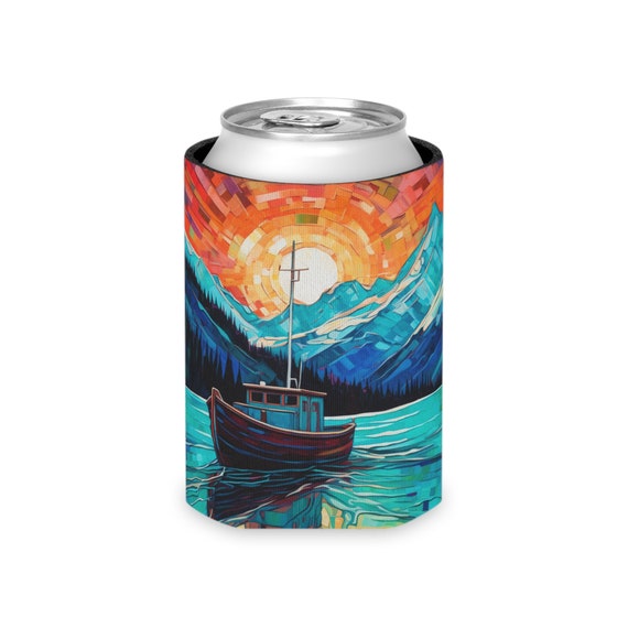Fishing Boat Can Cooler, Fishing Boat Koozie, Fisherman Beer Koozie, Fishing  Can Koozie, Alaska Can Cooler, 