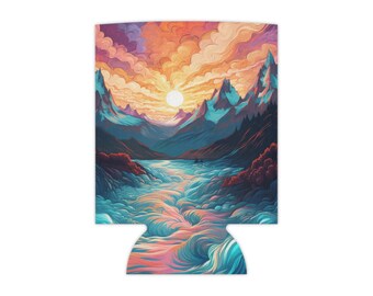 Refrigerador de latas Mountain, refrigerador de latas Alaska, refrigerador de latas finas Alaska, refrigerador de latas de cerveja Alaska, refrigerador de latas Sunset, refrigerador Mountain Sunset
