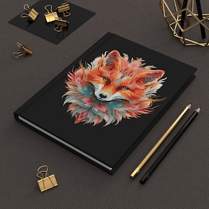 Fox Hardcover Journal Matte, Fox hardcover notebook, Fox journal, fox lover journal, Fox lover gift, fox gift, red fox journal