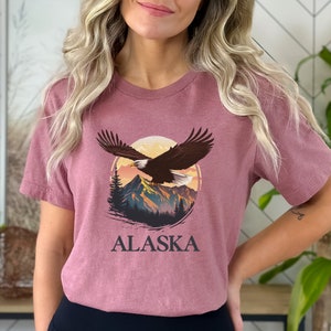 Unisex Alaska Tee, Alaska tshirt, Alaska shirt, Alaska eagle shirt, Bald eagle shirt, Alaska souvenir, Alaska gift, Alaska cruise shirt