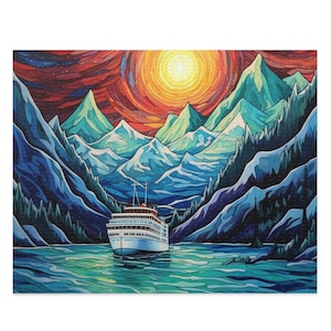 Alaska Cruise Puzzle (120, 252, 500-Piece), Alaska cruise 2023 puzzle, alaska cruise souvenir, alaska cruise gift