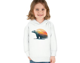 Polar Bear Toddler Pullover Fleece Hoodie, sweat à capuche ours polaire, sweat à capuche pour tout-petits ours, sweat à capuche pour tout-petits de l’Alaska, sweat à capuche pour tout-petits de l’Alaska