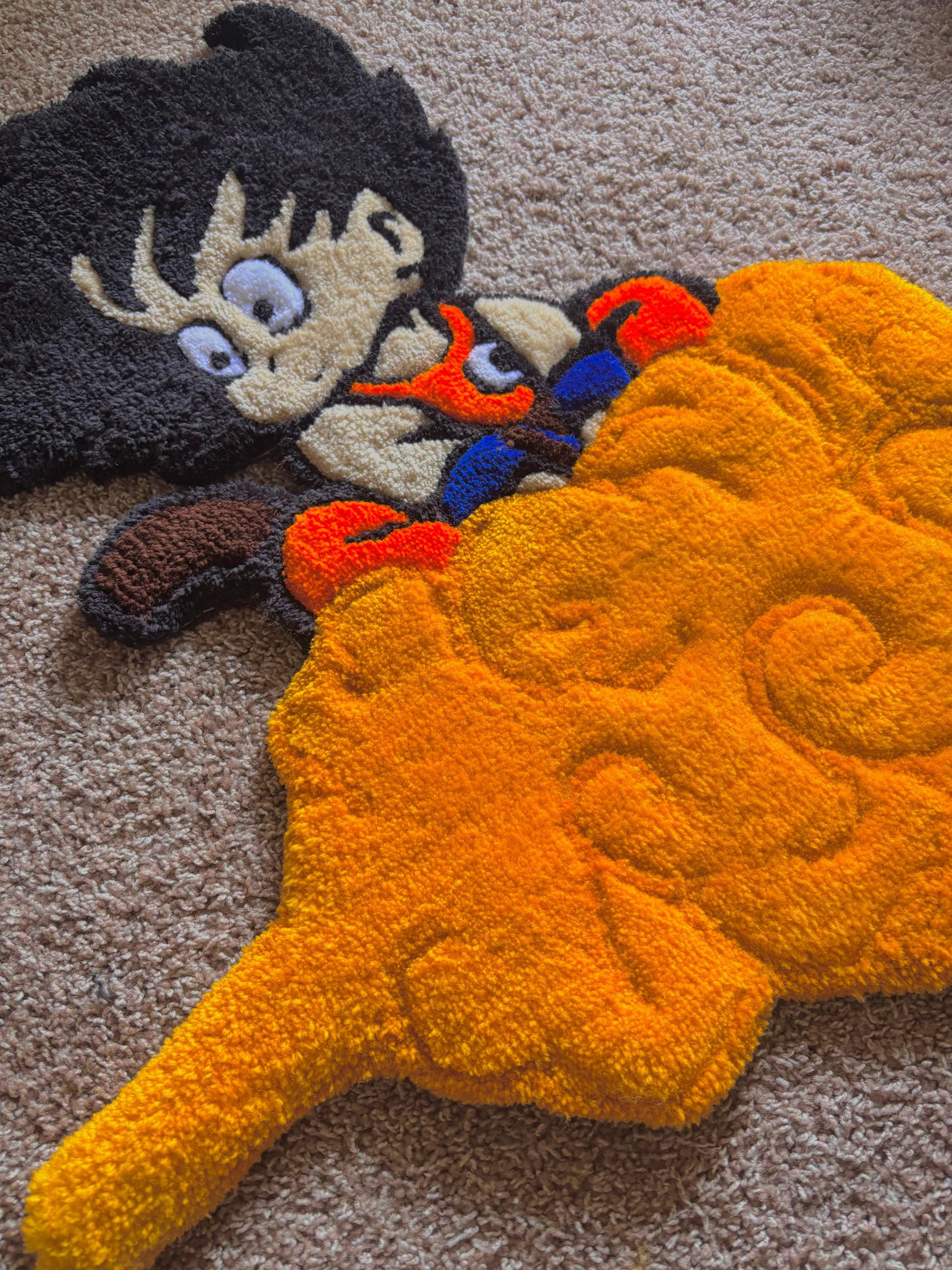 Groku Rug Baby Goku Rug - Custom Flying Nimbus Nursery Decor for Dragon Ball Z ...