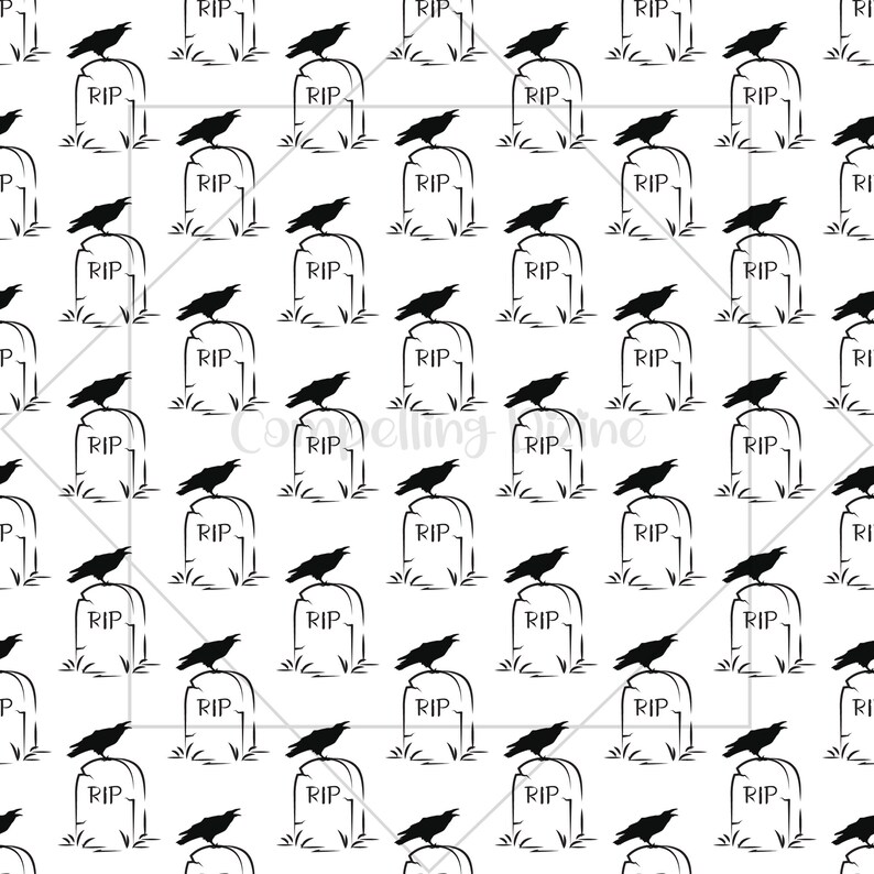 Halloween Digital Paper | Black & White Seamless Patterns | Ghosts ...