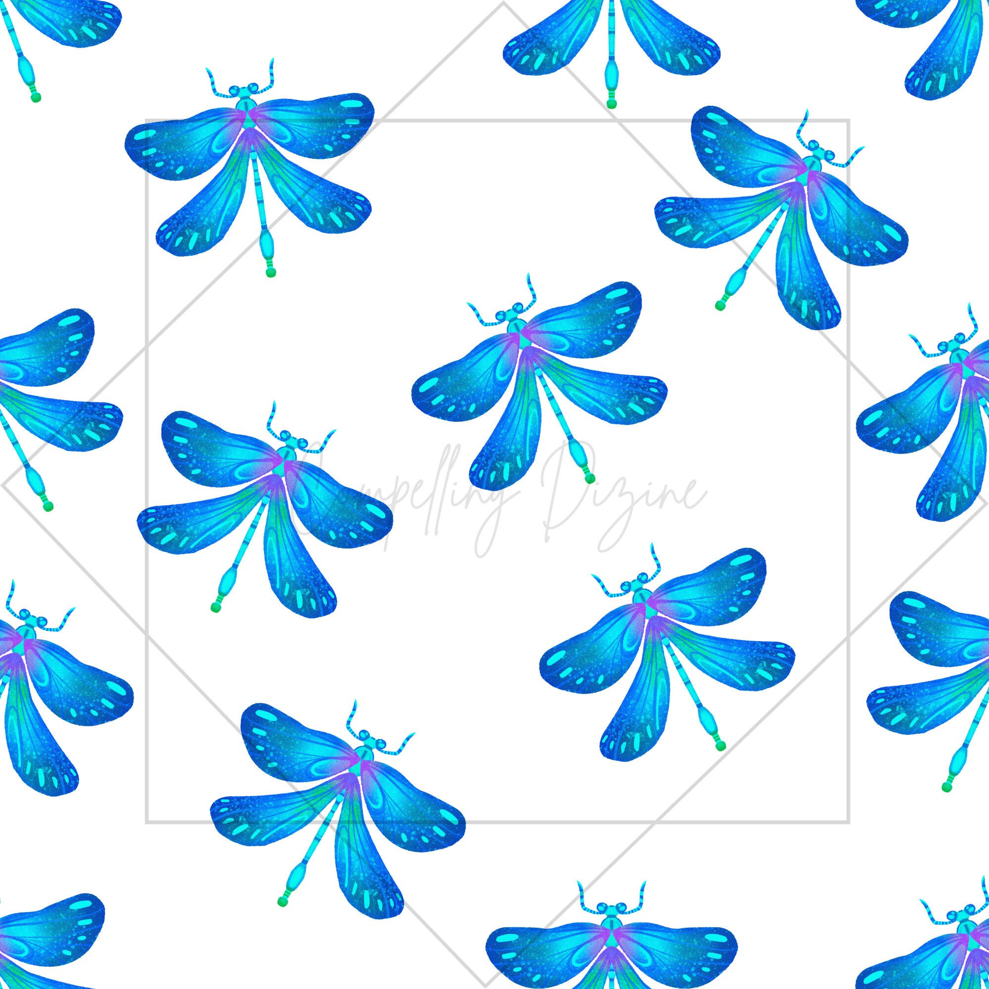 Dragonfly Digital Patterns Animal Seamless Paper Colorful Scrapbook ...