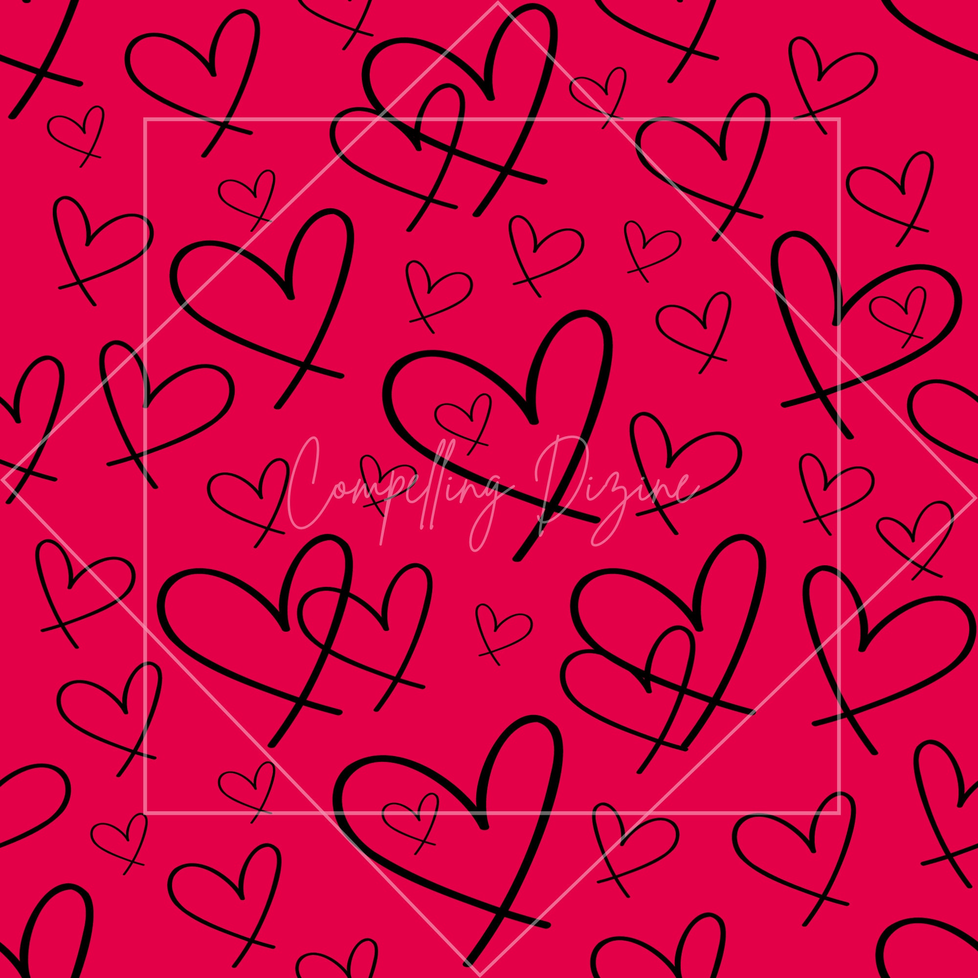 Valentines Day Digital Pattern Bundle Q40 | Love Seamless Paper ...