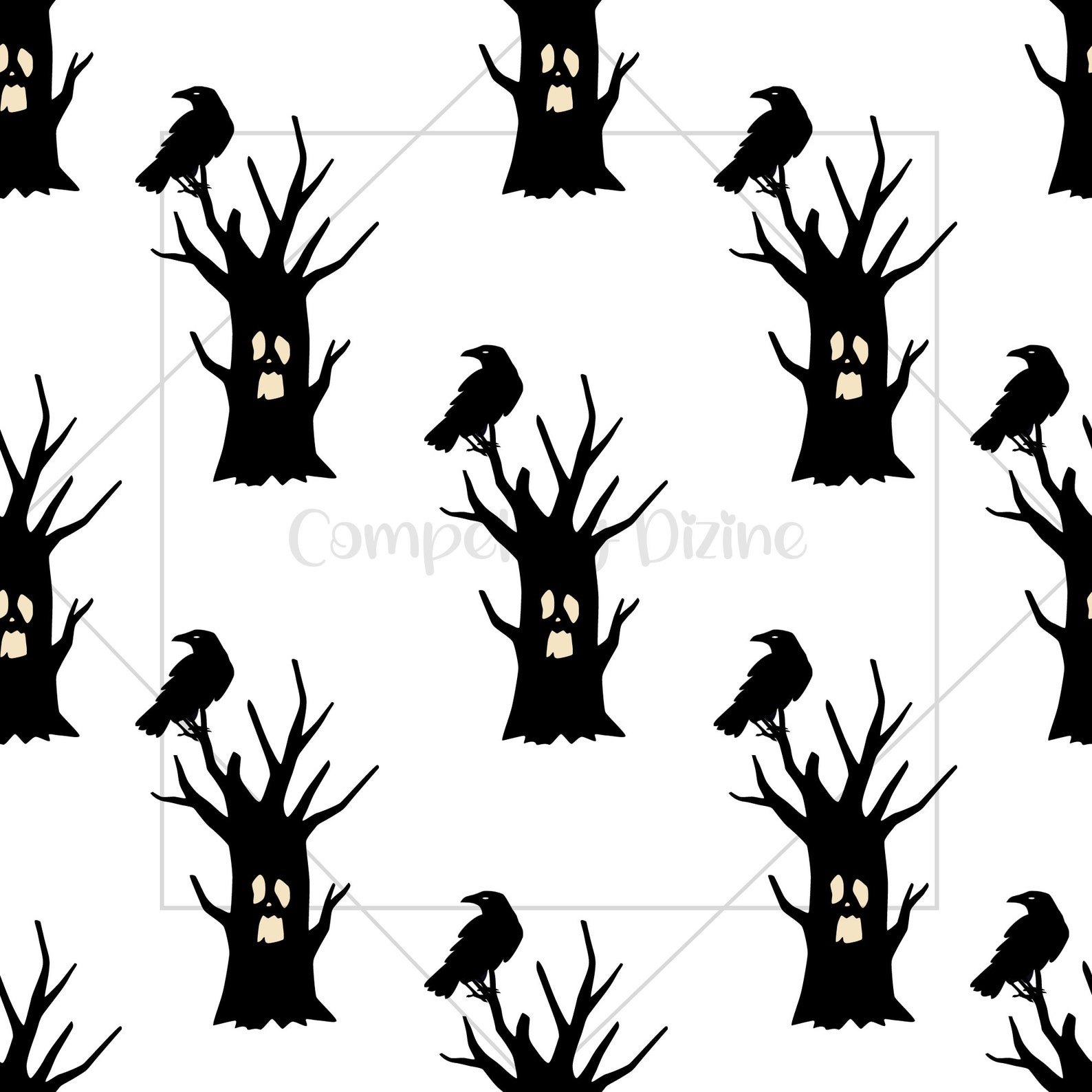 Halloween Digital Paper | Black & White Seamless Patterns | Ghosts ...