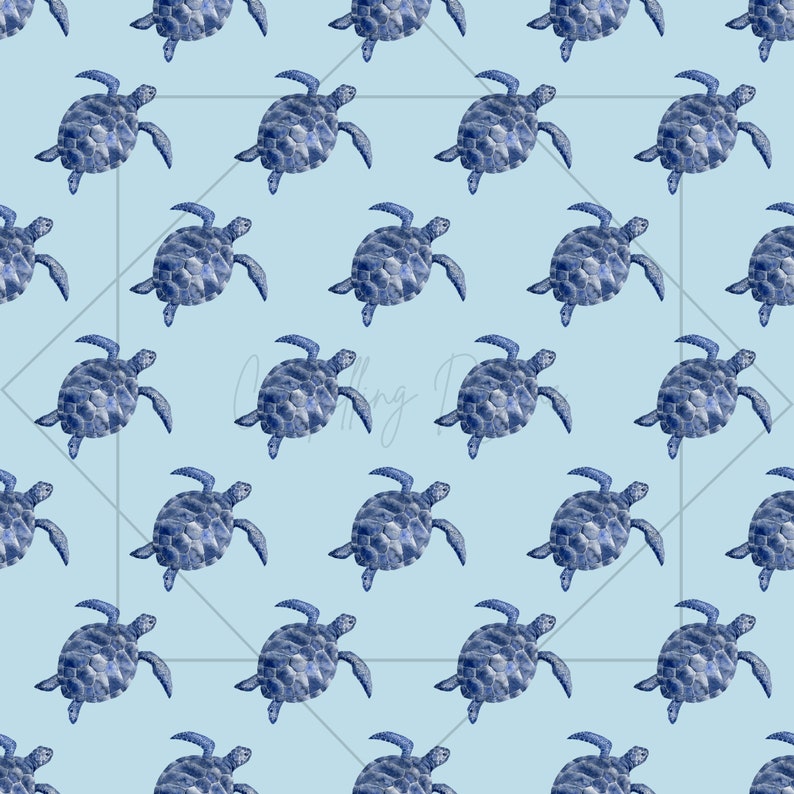 Sea Turtle Digital Designs | Sea Life Scrapbook Craft Paper | Animal ...