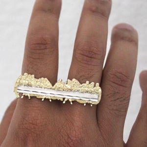 10k Solid Gold Last Supper Ring Last Supper Double Finger Ring NEW style Last Supper Mens Ring
