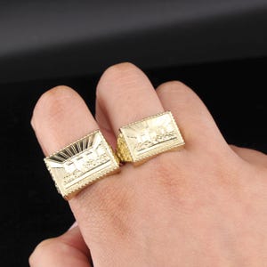 Real Solid 10K Gold Last Supper Ring | 10K Solid Gold Ring | Nugget Last Supper Jewelry All Sizes Jesus Ring Religious Ring